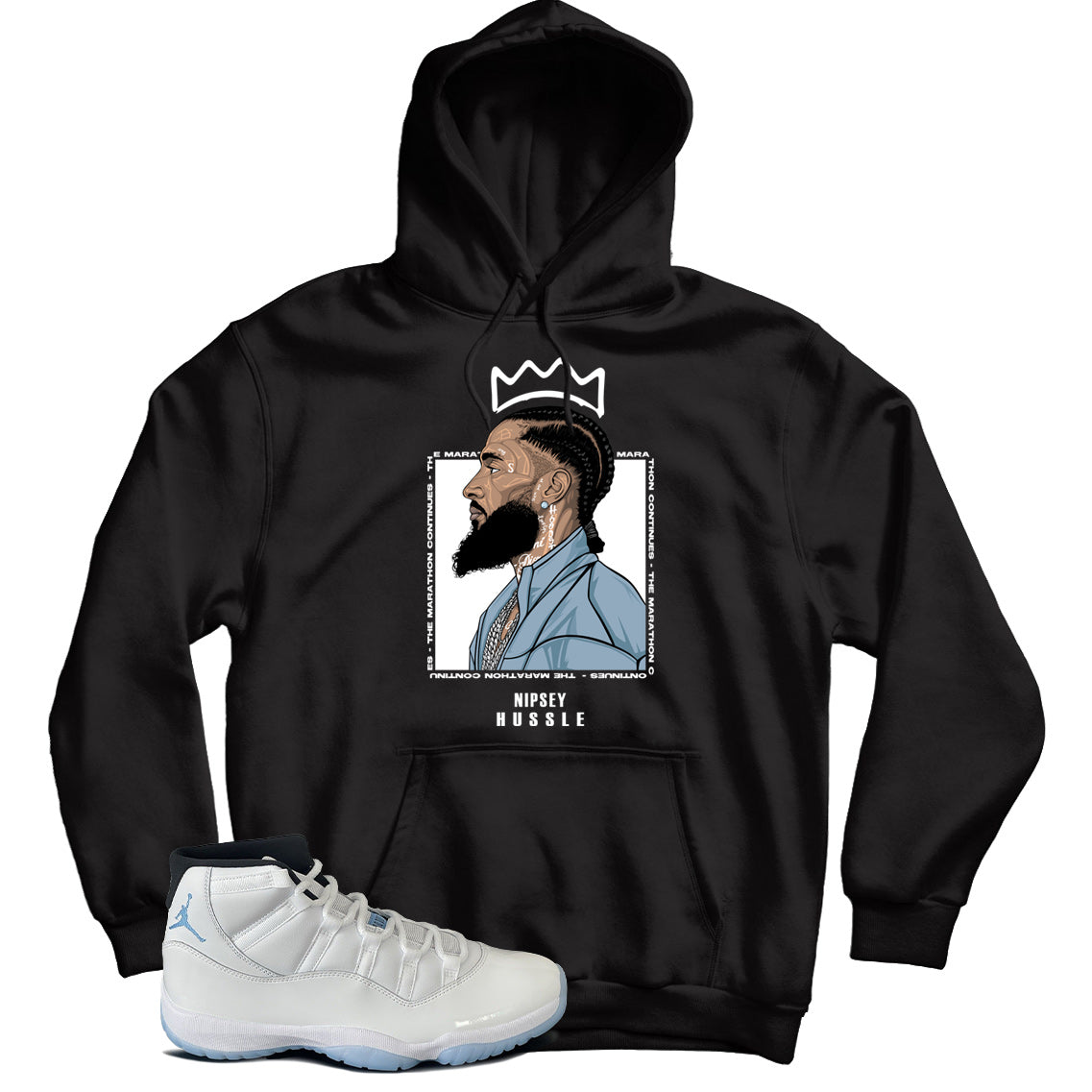 jordan 11 legend blue hoodie