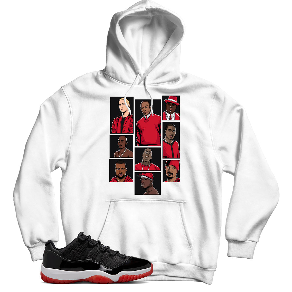 Jordan 11 Low Bred hoodie