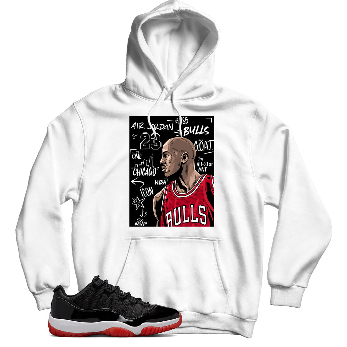 Jordan 11 Low Bred hoodie