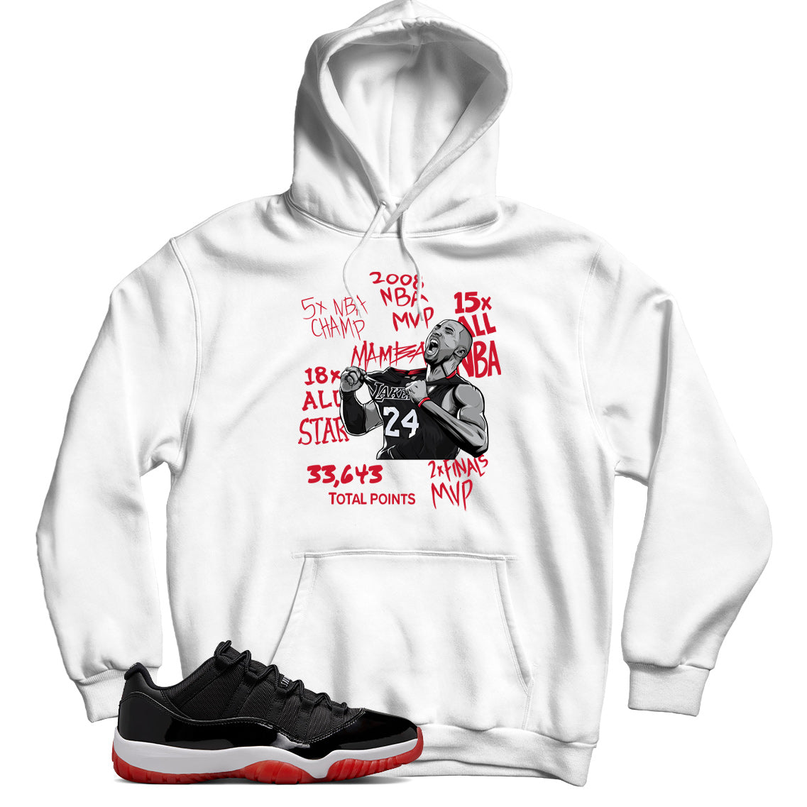 Jordan 11 Low Bred hoodie