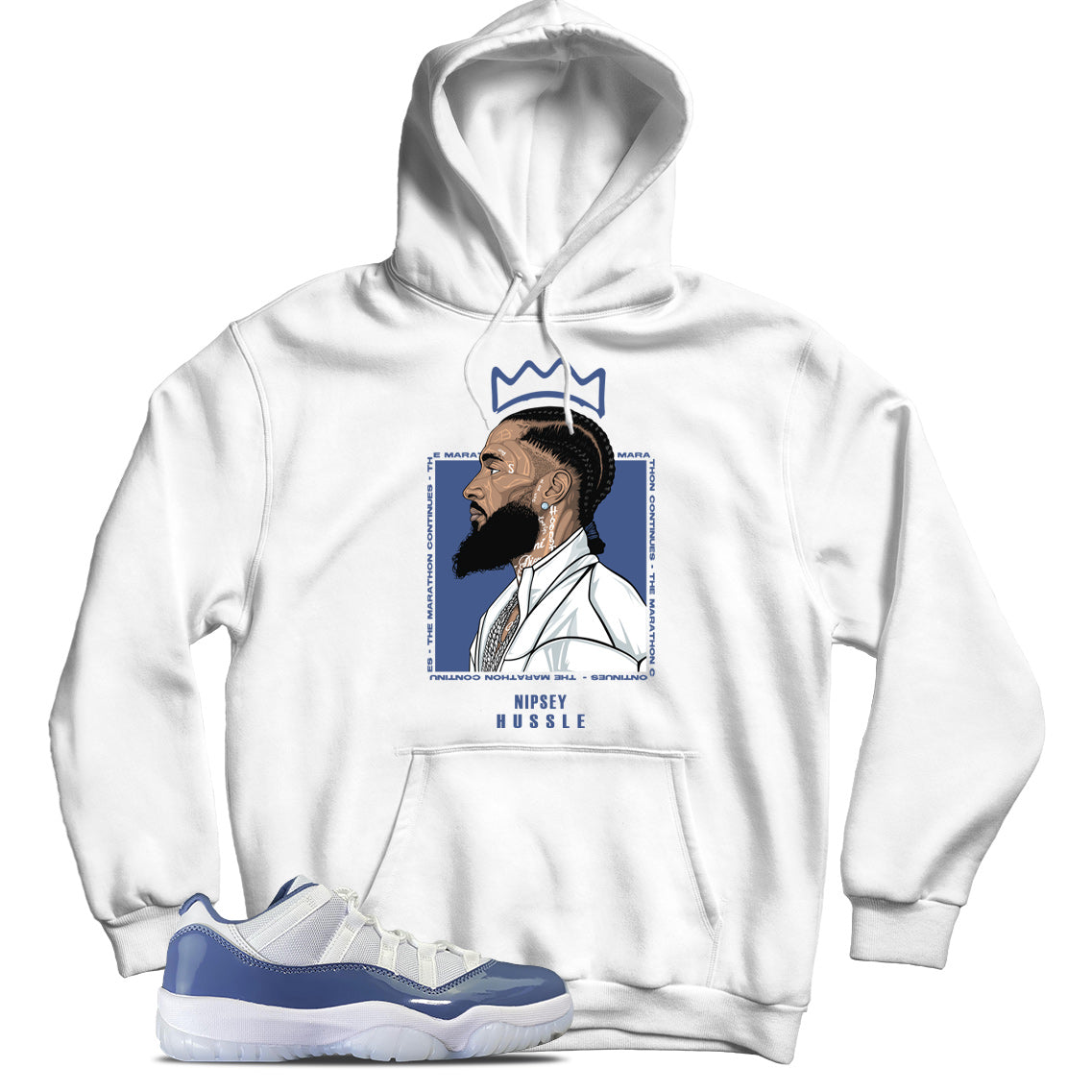 Jordan 11 Low Diffused Blue hoodie