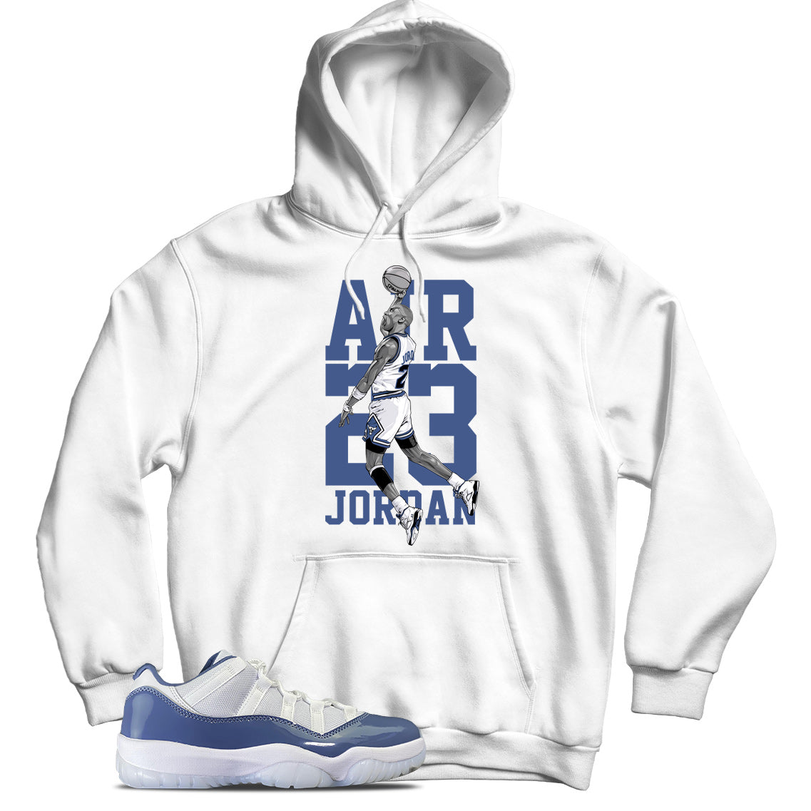 Jordan 11 Low Diffused Blue hoodie