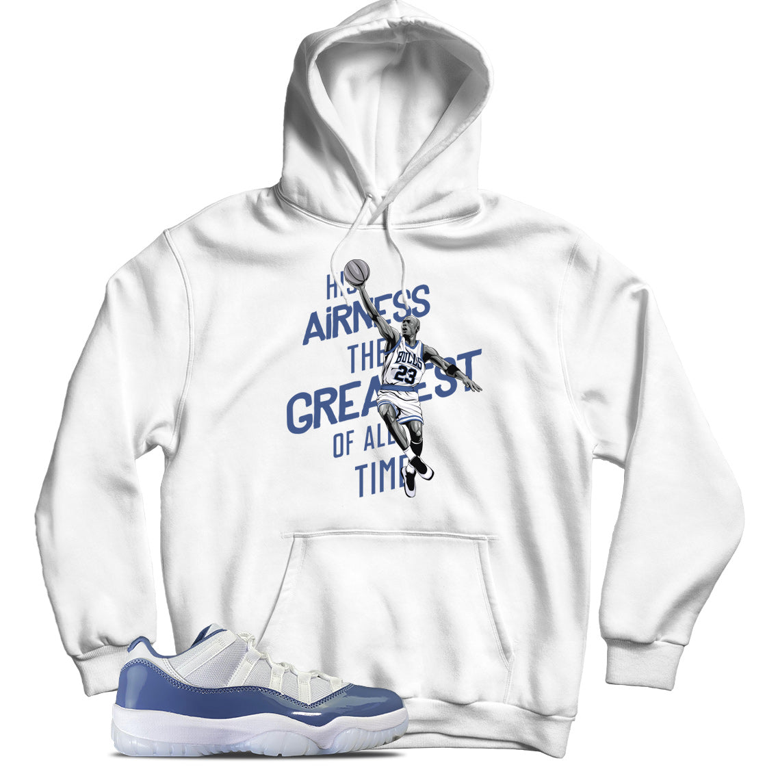 Jordan 11 Low Diffused Blue hoodie