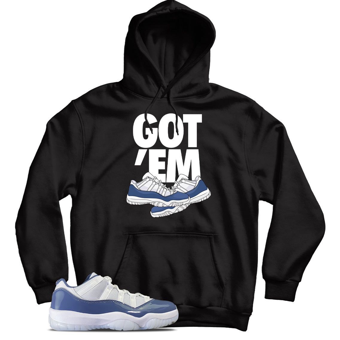 Jordan 11 Low Diffused Blue hoodie