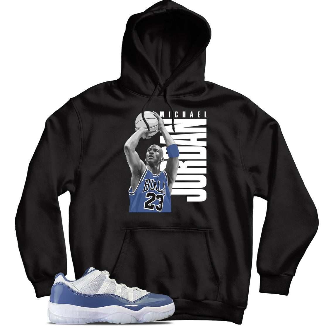 Jordan 11 Low Diffused Blue hoodie