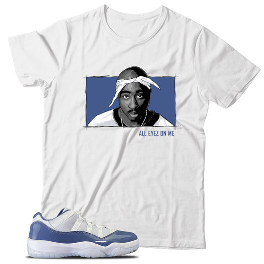 Jordan 11 Low Diffused Blue shirt