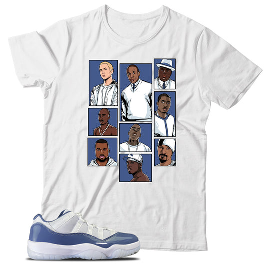 Jordan 11 Low Diffused Blue shirt