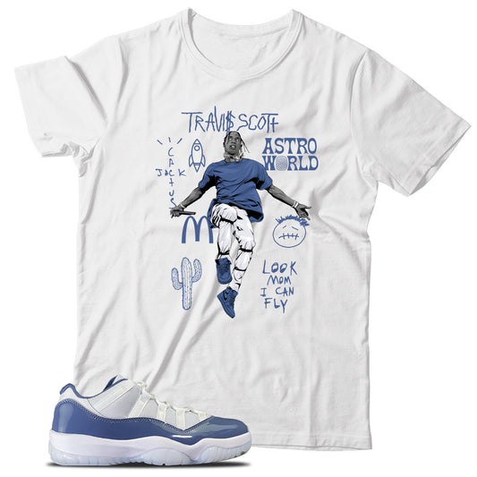 Shirt Match Jordan 11 Low Diffused Blue
