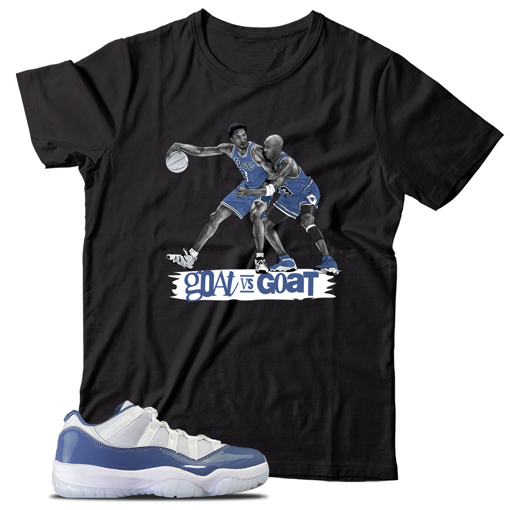 Jordan 11 Low Diffused Blue shirt