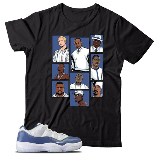 Jordan 11 Low Diffused Blue shirt