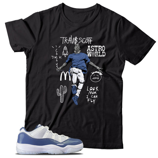 Shirt Match Jordan 11 Low Diffused Blue