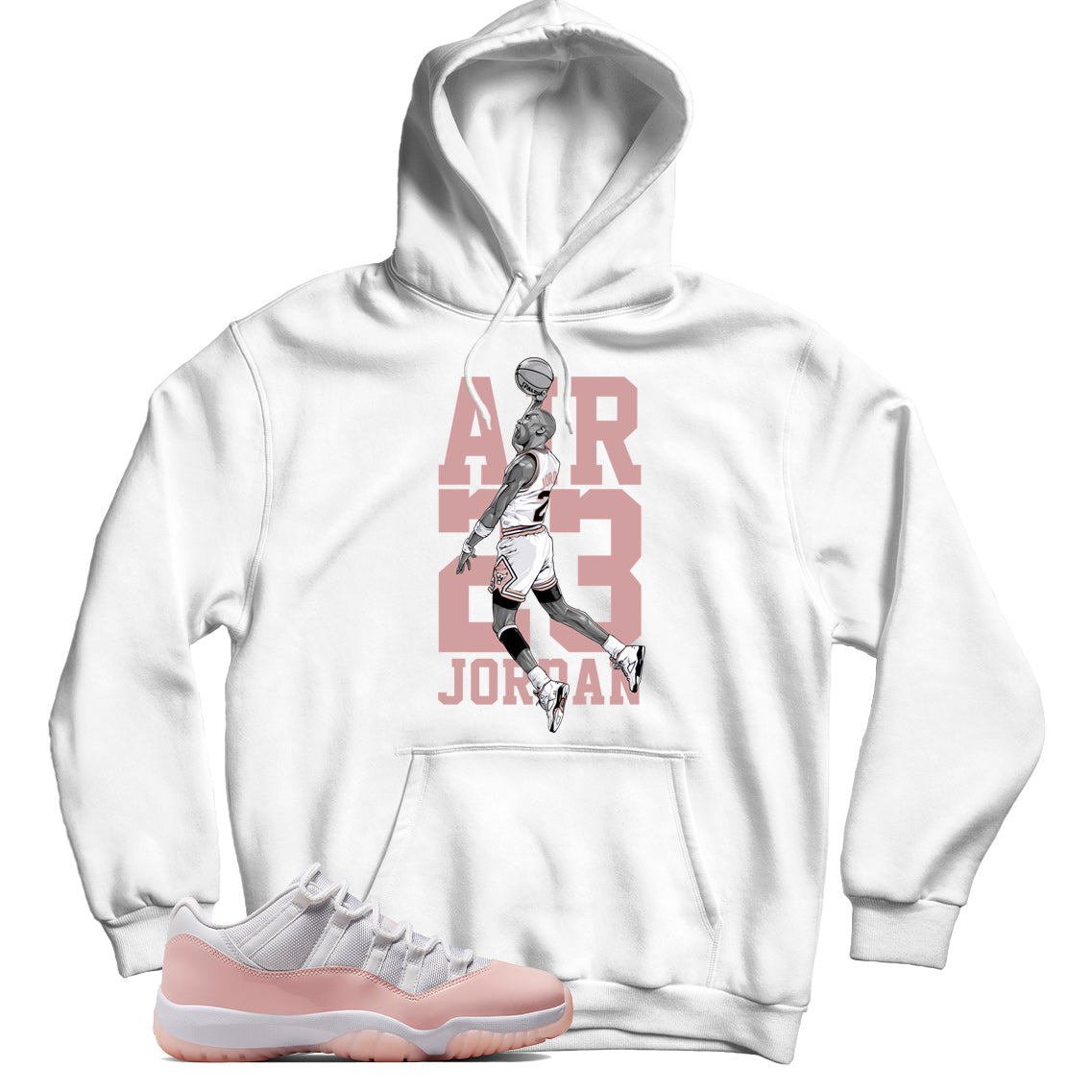 Jordan 11 Low Legend Pink hoodie