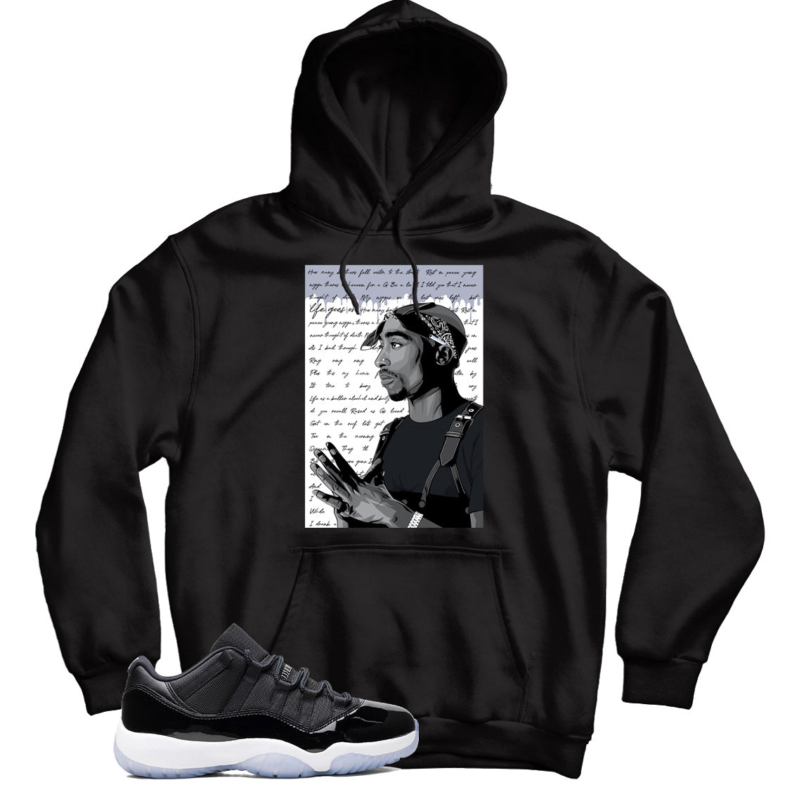 Jordan 11 Low Space Jam hoodie