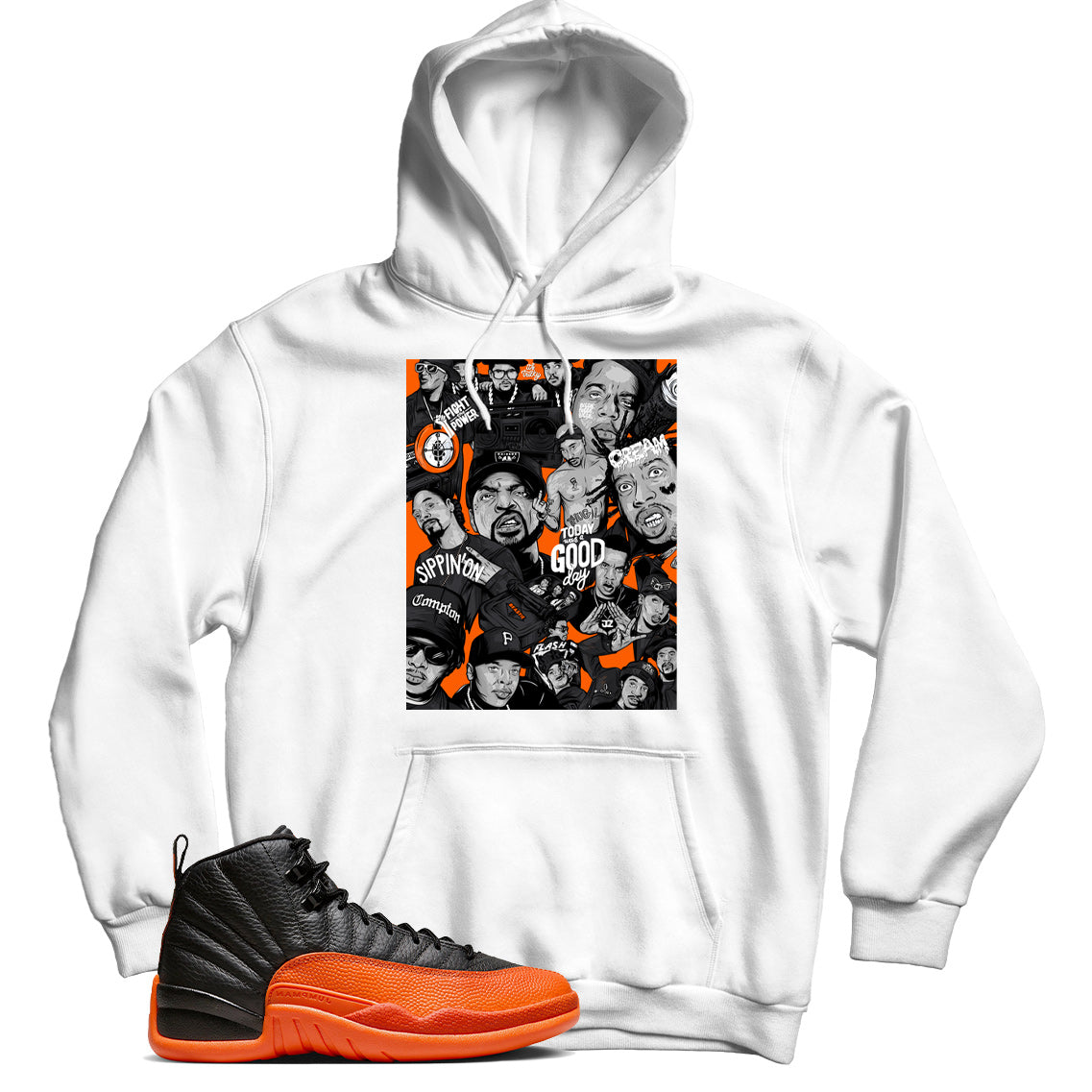 Jordan 12 Brilliant Orange hoodie