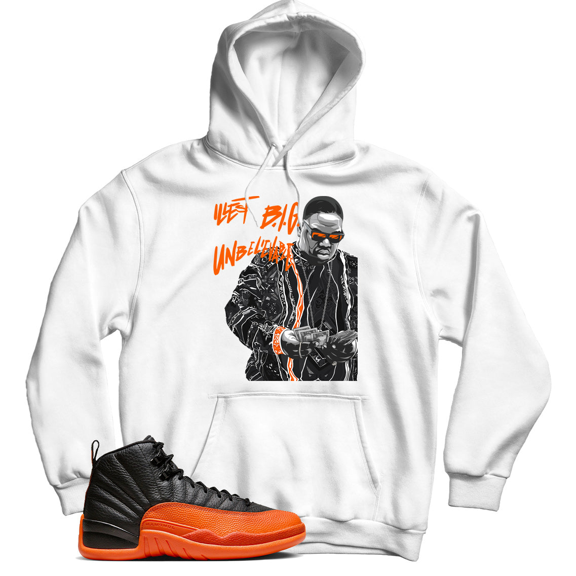 Jordan 12 Brilliant Orange hoodie