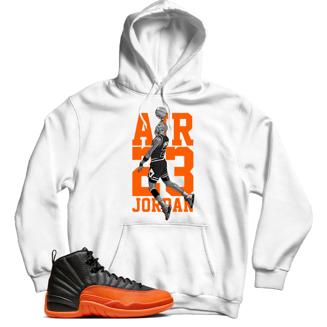 Jordan 12 Brilliant Orange hoodie