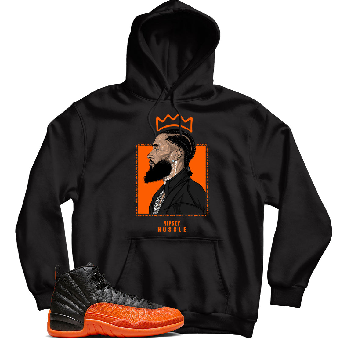 Jordan 12 Brilliant Orange hoodie