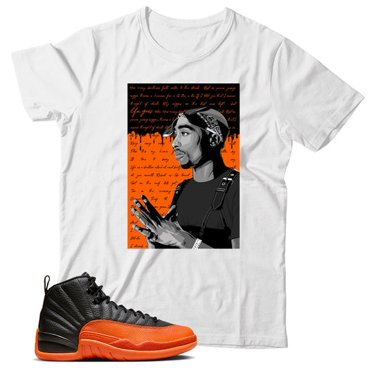 Jordan 12 Brilliant Orange shirt