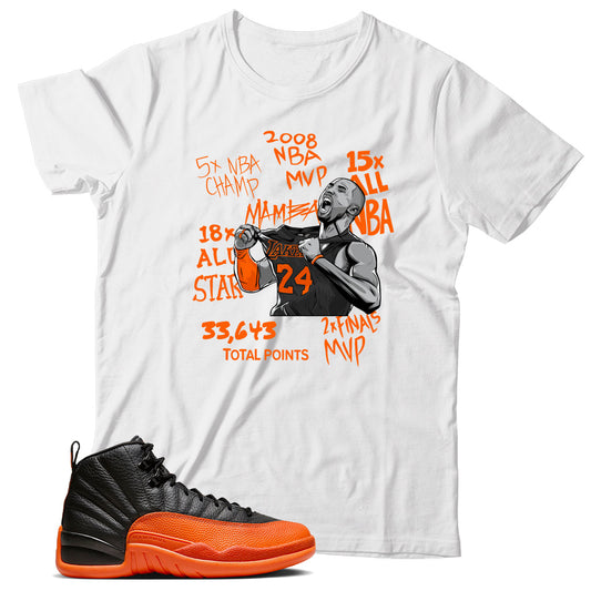 Jordan 12 Brilliant Orange shirt