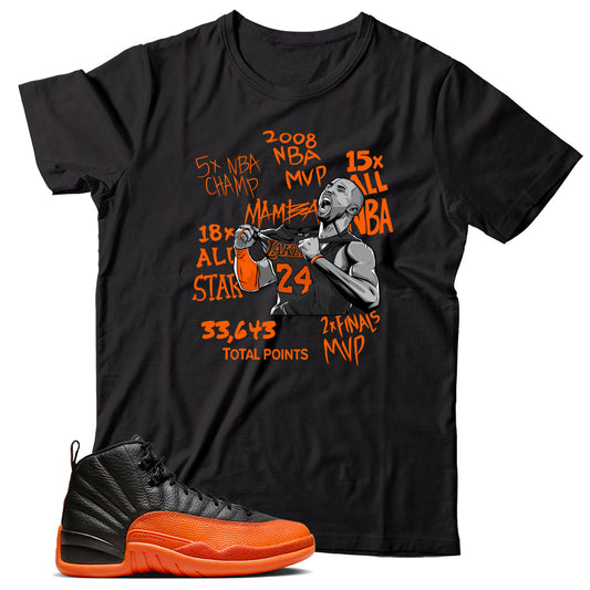 Jordan 12 Brilliant Orange shirt