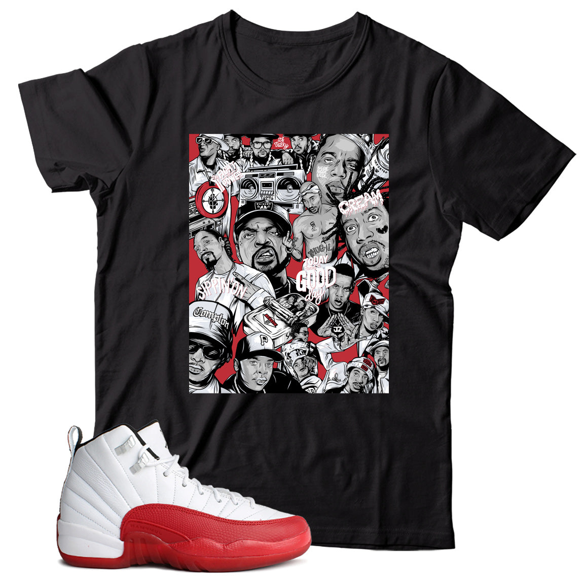 Jordan 12 Cherry shirt