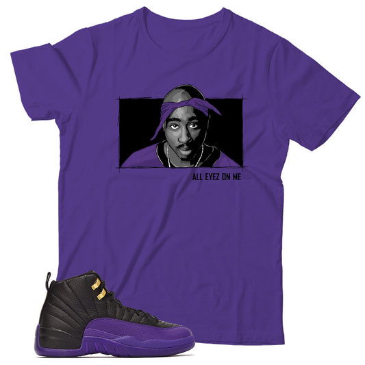 Jordan 12 Field Purple shirt