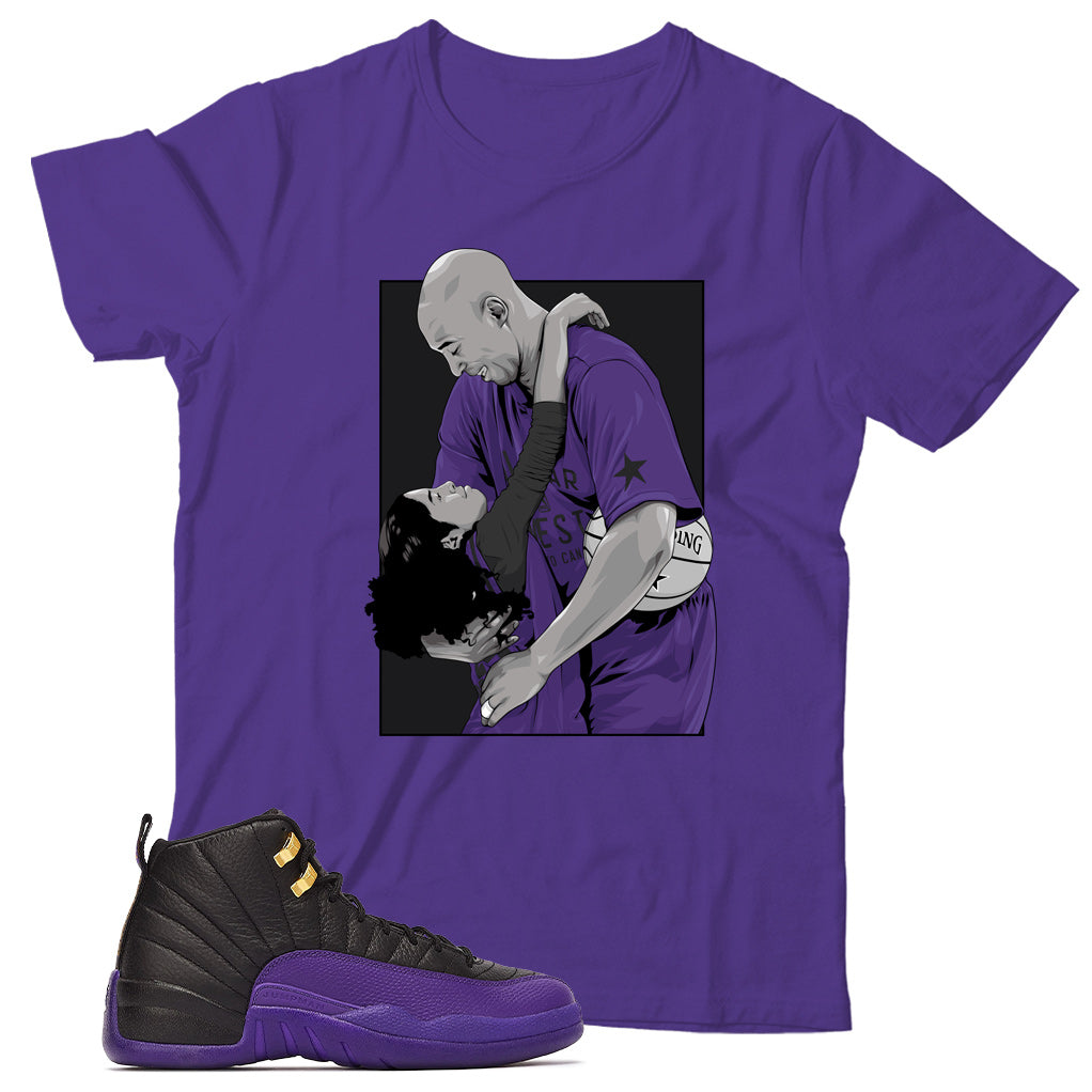 Jordan 12 Field Purple shirt