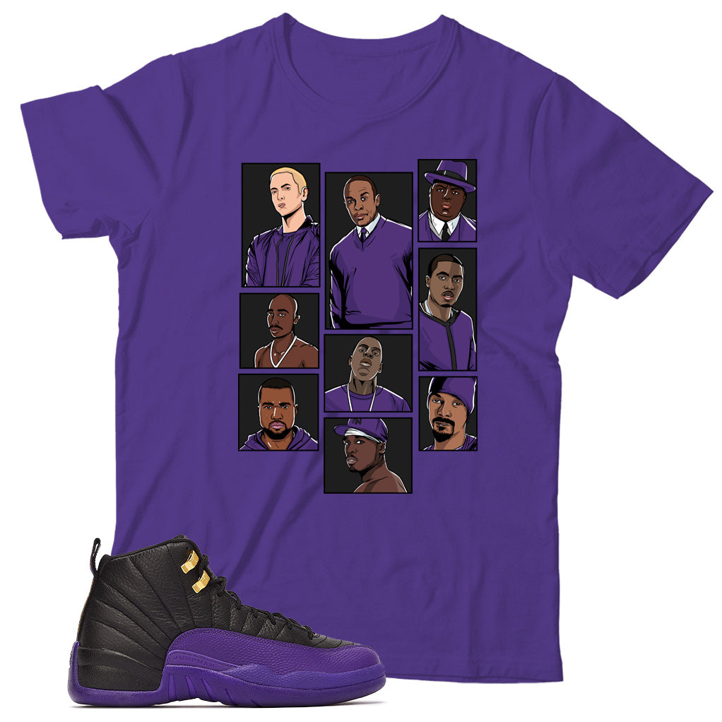 Jordan 12 Field Purple shirt