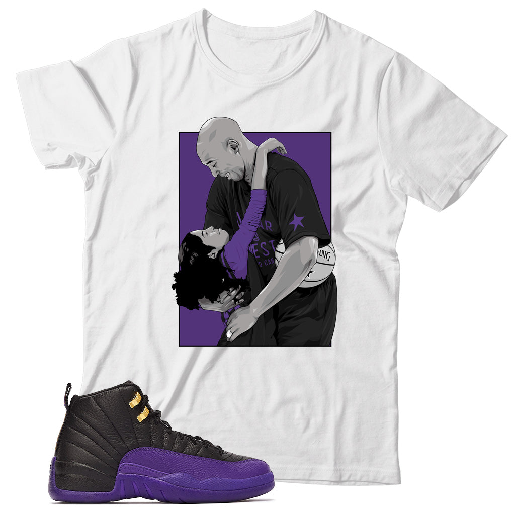 Jordan 12 Field Purple shirt