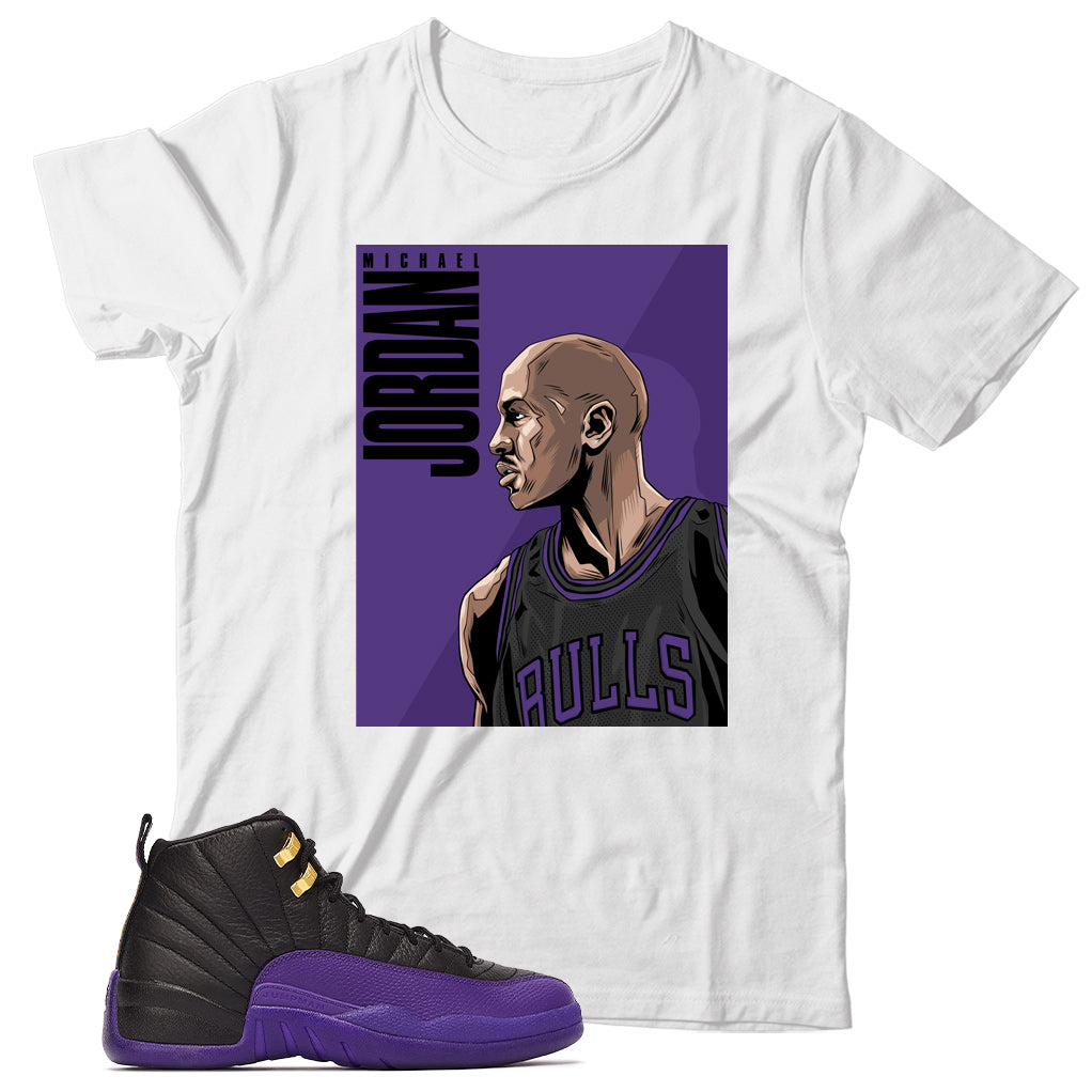 Jordan 12 Field Purple shirt