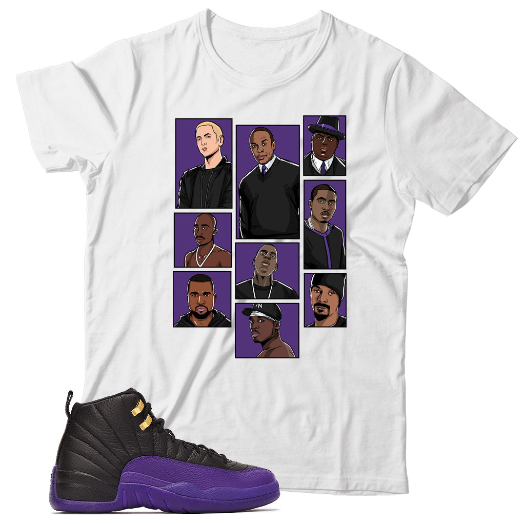 Jordan 12 Field Purple shirt