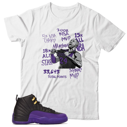 Jordan 12 Field Purple shirt