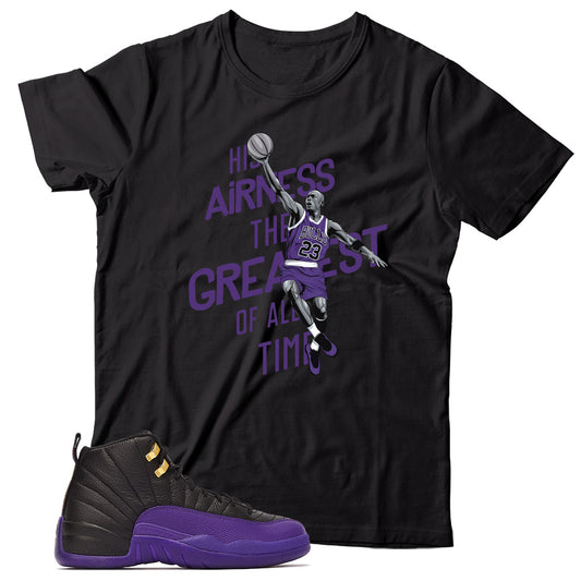 Jordan 12 Field Purple shirt