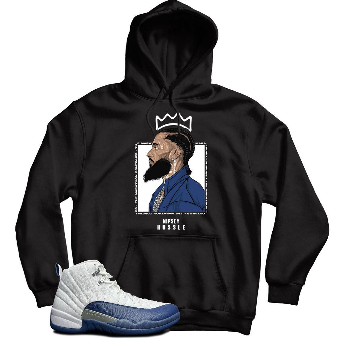 Jordan 12 French Blue Hoodie