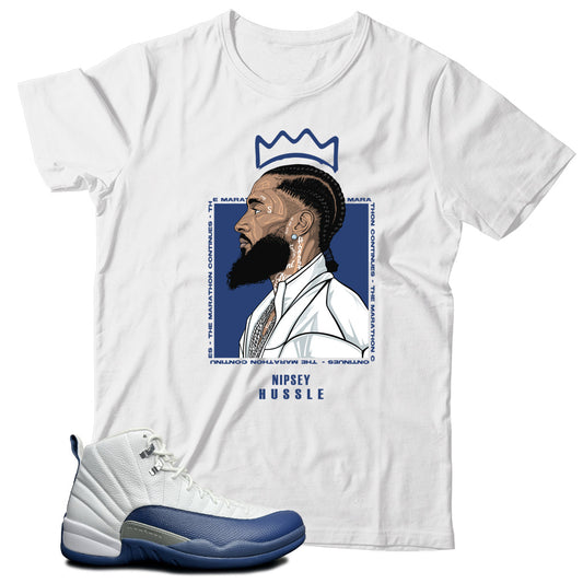Jordan 12 French Blue shirt