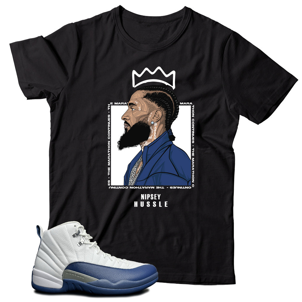 Jordan 12 French Blue shirt