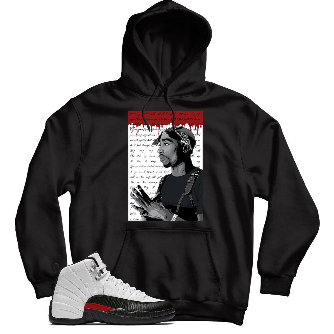 Jordan 12 Red Taxi hoodie