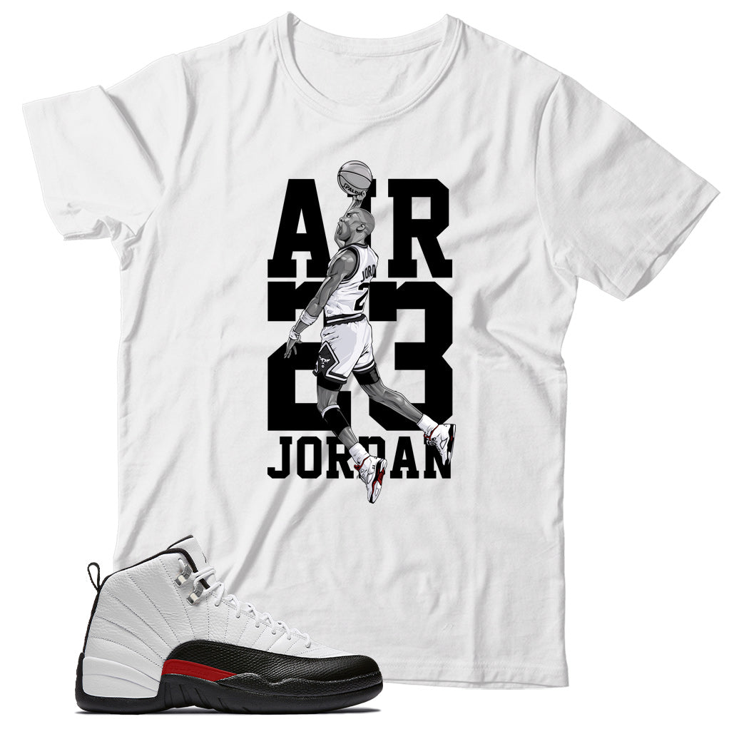 Jordan 12 Red Taxi shirt