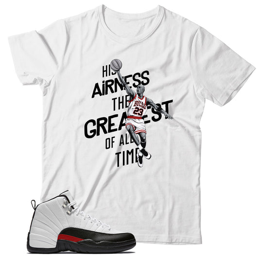 Jordan 12 Red Taxi shirt