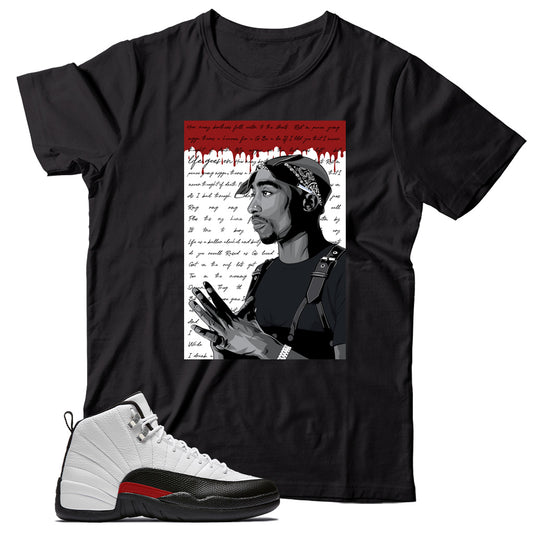 Jordan 12 Red Taxi shirt