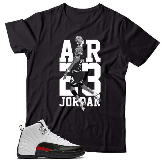 Jordan 12 Red Taxi shirt