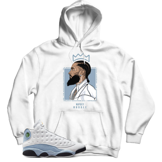 Hoodie Match Jordan 13 Blue Grey