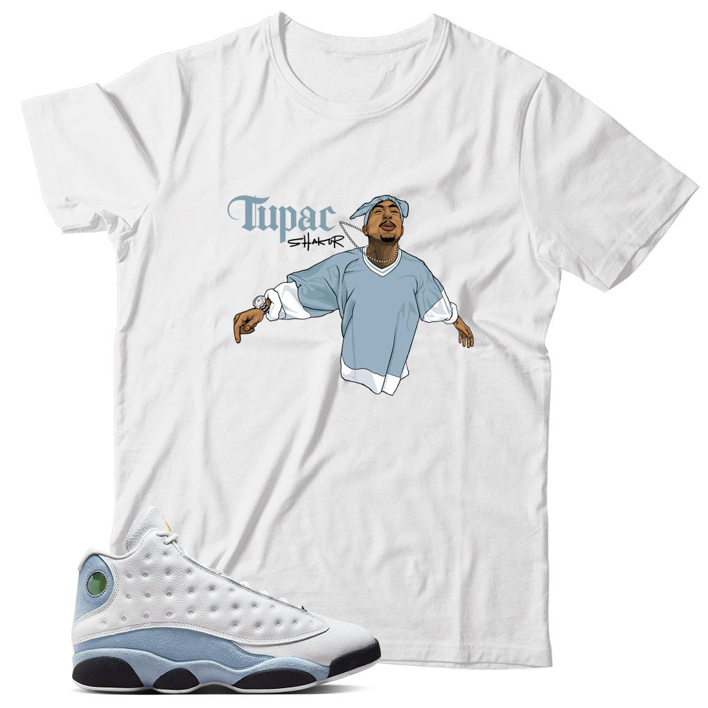 Shirt Match Jordan 13 Blue Grey