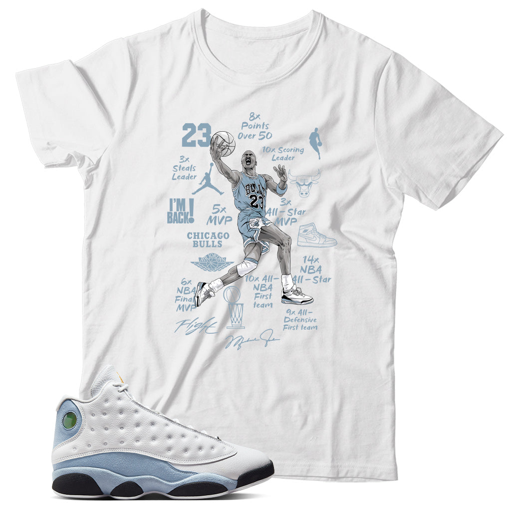 Shirt Match Jordan 13 Blue Grey