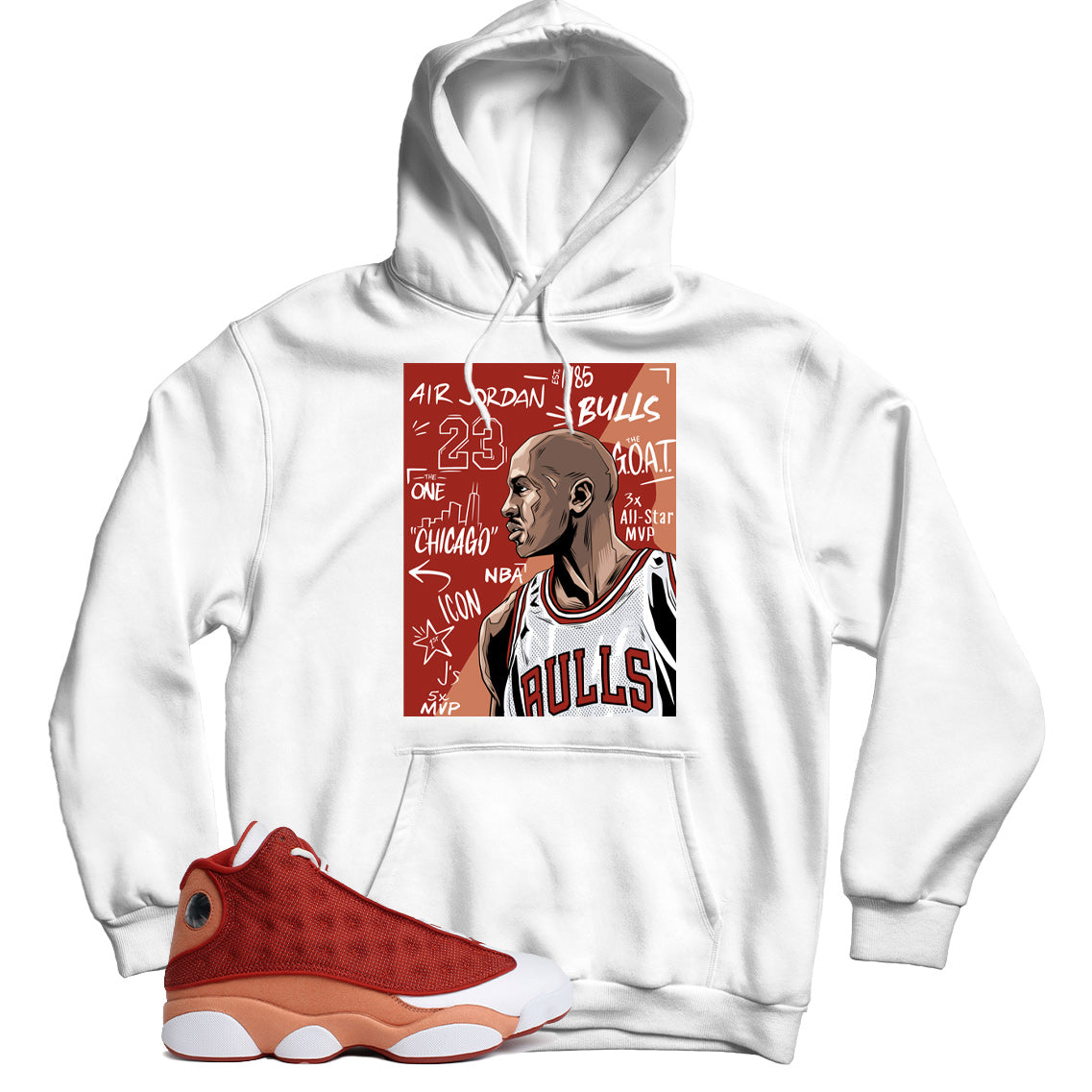 Jordan 13 Dune Red hoodie