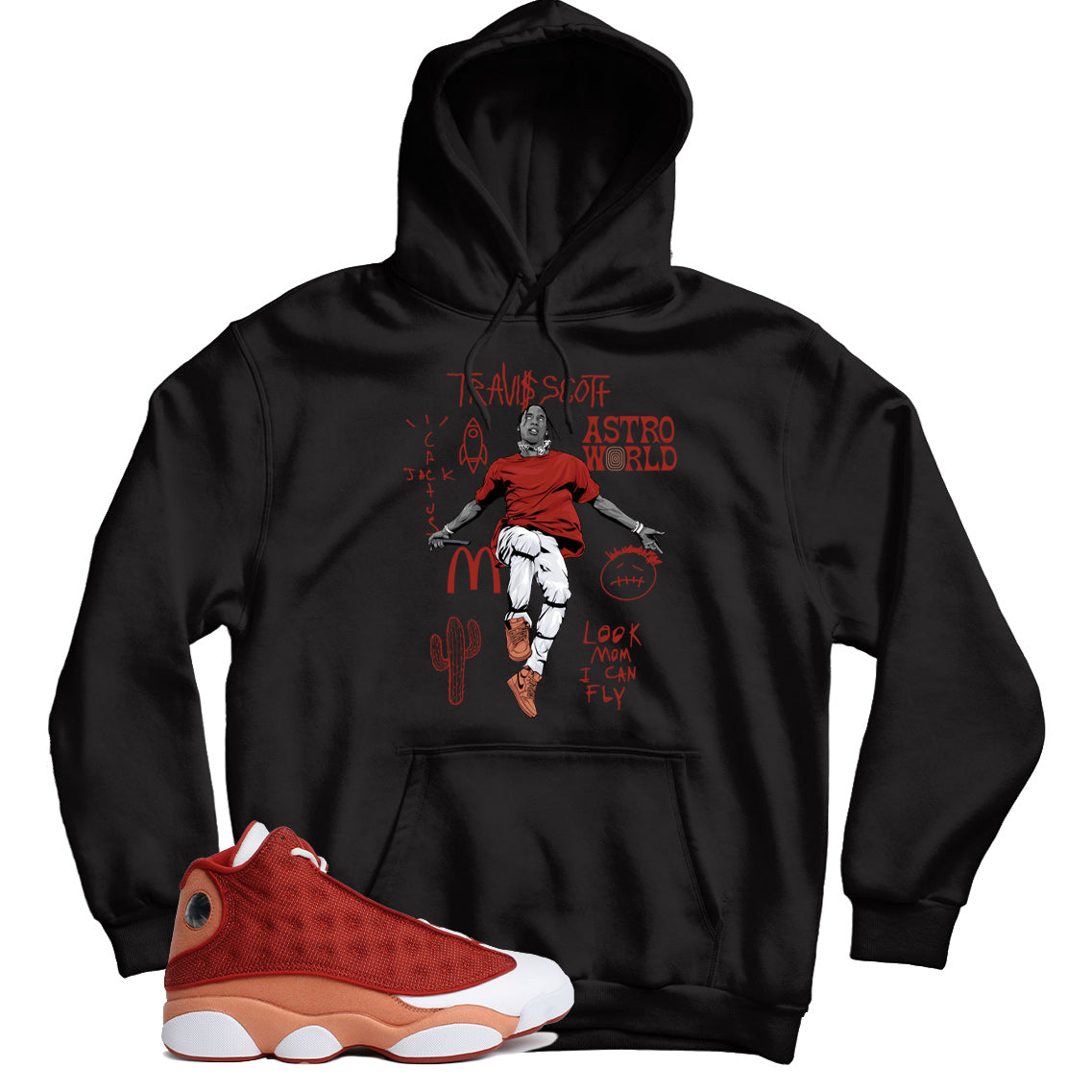 Hoodie Match Jordan 13 Dune Red