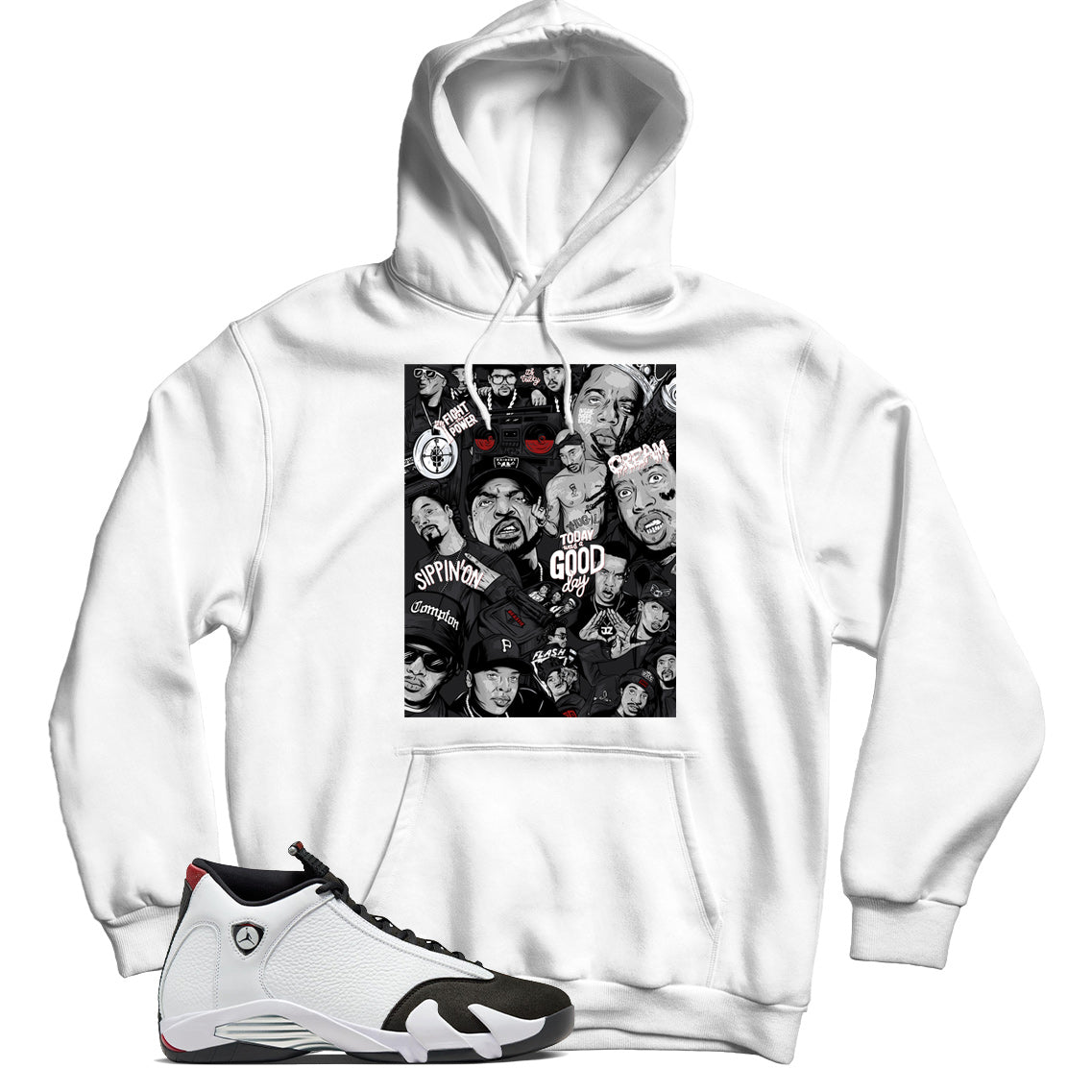 Jordan 14 Black Toe hoodie