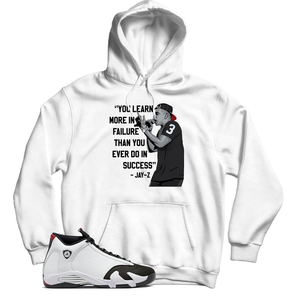 Hoodie Match Jordan 14 Black Toe