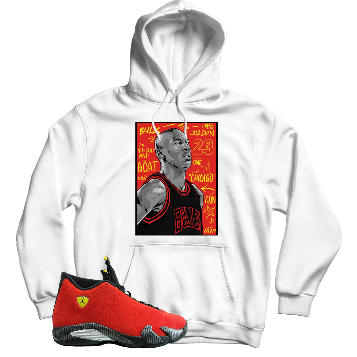 hoodie Match Jordan 14 Ferrari