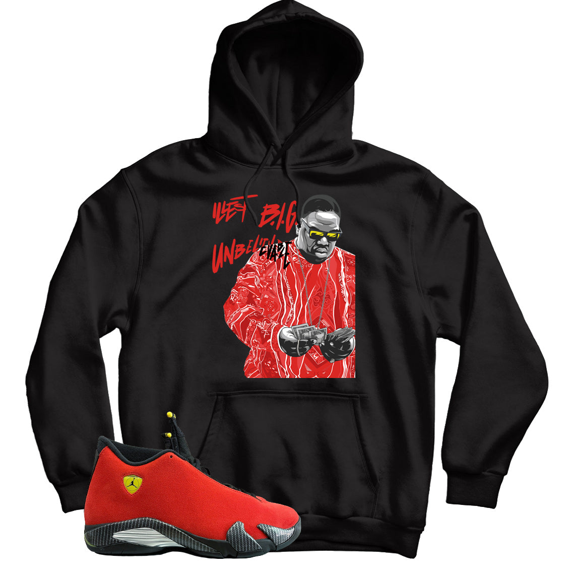 hoodie Match Jordan 14 Ferrari